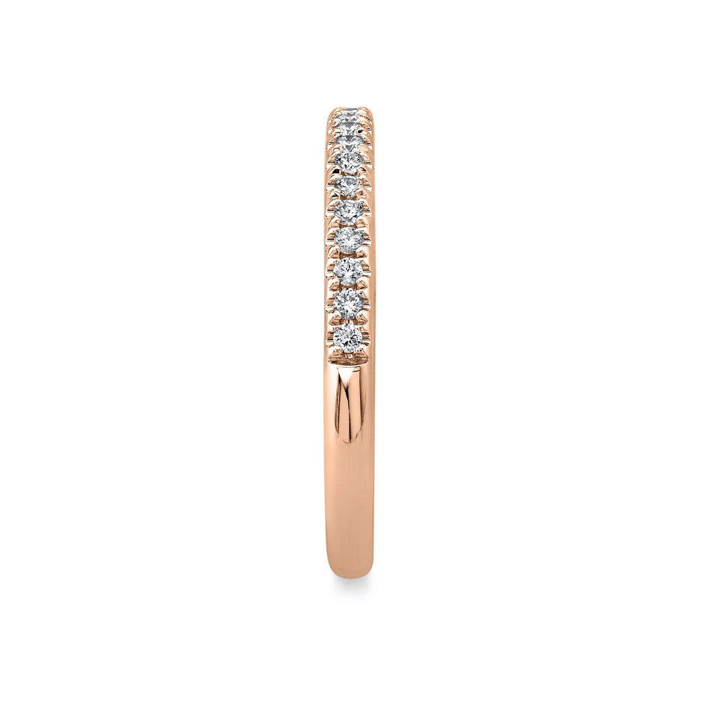 Diamond Prong Half Eternity Band 14k Rose Gold (0.18ct)