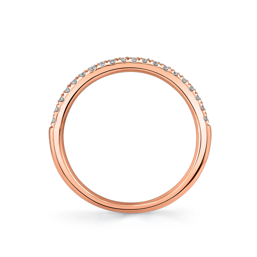 Diamond Prong Half Eternity Band 14k Rose Gold (0.18ct)