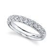 Diamond Prong Half Eternity Band 14k White Gold (0.90ct)