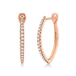 Diamond Accented Hoop Earrings 14k Rose Gold (0.35ct)