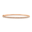 Diamond Prong Half Eternity Bangle Bracelet 14k Rose Gold (2.00ct)