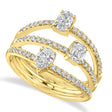 Round & Oval & Emerald Cut Diamond Ring 14k Yellow Gold (1.24ct)
