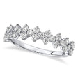 Alternating Vertical Diamonds Anniversary Ring 14K White Gold (0.82ct)