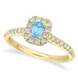 Emerald-Cut Blue Topaz Engagement Ring 14K Yellow Gold (0.69ct)