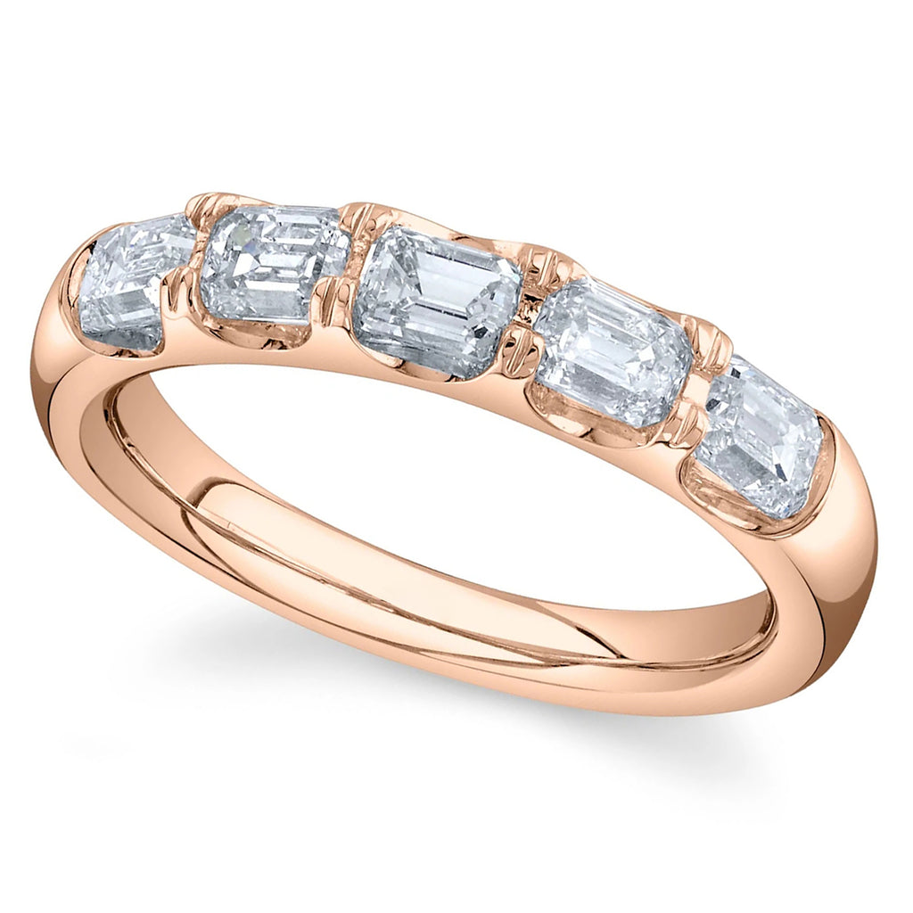 Emerald Cut Diamond Ring Band 14K Rose Gold (1.50ct)