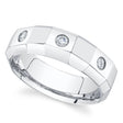 Round Diamond Mens Wedding Ring Band 14K White Gold (0.26ct)