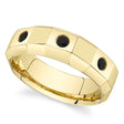 Round Lab Black Diamond Mens Wedding Ring Band 14K Yellow Gold (0.26ct)
