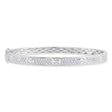 Emerald Cut Diamond Bangle Bracelet 14K White Gold (1.80ct)