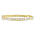 Emerald Cut Diamond Bangle Bracelet 14K Yellow Gold (1.80ct)