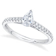 Pear Diamond Solitaire Engagement Ring 14K White Gold (0.59ct)