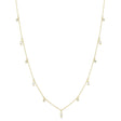 Diamond Baguette Bezel Dangle Pendant Necklace 14K Yellow Gold (0.38ct)