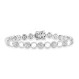Diamond Circle Ball Bead Bracelet 14K White Gold (4.15ct)