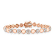 Diamond Circle Ball Bead Bracelet 14K Rose Gold (4.15ct)