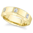 Emerald Cut Diamond Mens Wedding Ring Band 14K Yellow Gold (0.44ct)