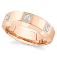 Emerald Cut Diamond Mens Wedding Ring Band 14K Rose Gold (0.44ct)