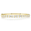 Baguette Lab Diamond Bangle Bracelet 14K Yellow Gold (2.34ct)