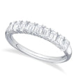 Emerald Cut Diamond Band Ring 14K White Gold (0.89ct)