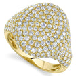 Diamond Pave Halo Cigar Cocktail Ring 14K Yellow Gold (2.30ct)