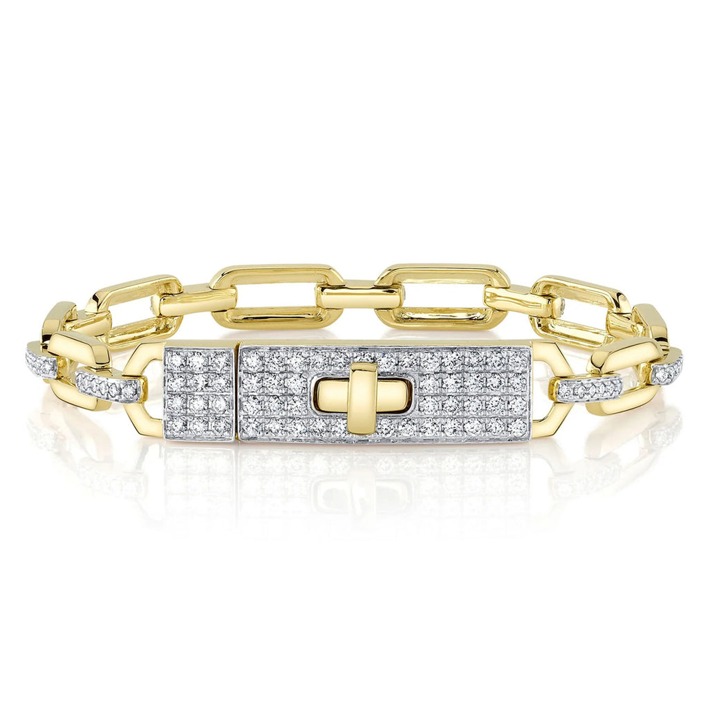 Diamond Link Bracelet 14K Yellow Gold (1.74ct)
