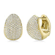 Diamond Huggie Chunky Earrings 14K Yellow Gold (0.95ct)