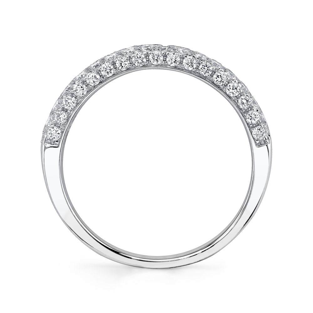 Diamond Pave Band Ring 14k White Gold (1.32ct)