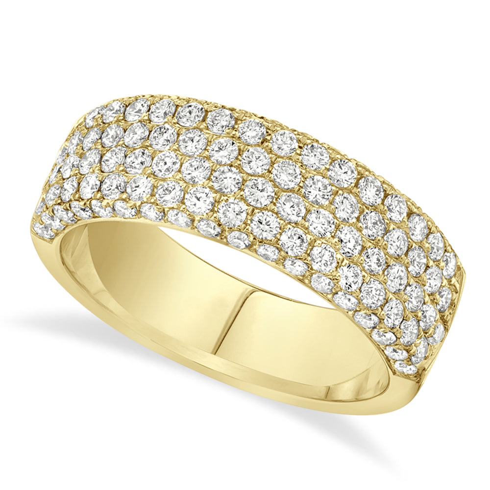 Diamond Pave Band Ring 14k Yellow Gold (1.32ct)