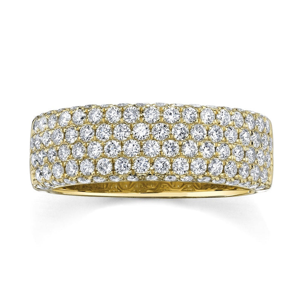 Diamond Pave Band Ring 14k Yellow Gold (1.32ct)