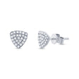 0.18ct 14k White Gold Diamond Pave Stud Earrings