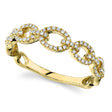 Diamond Pave Link Ring 14k Yellow Gold (0.23ct)
