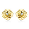 Diamond Flower Stud Earrings 14K Yellow Gold (0.08ct)
