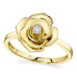 Diamond Flower Ladies Ring 14K Yellow Gold (0.06ct)