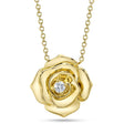 Diamond Flower Pendant Necklace 14K Yellow Gold (0.06ct)