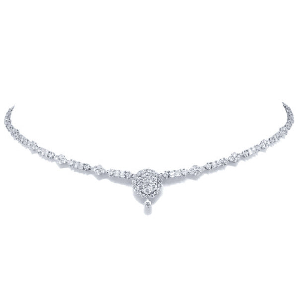 5.78ct 18k White Gold Diamond Necklace