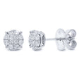 0.31ct 18k White Gold Diamond Cluster Stud Earrings