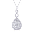 2.09ct 18k White Gold Diamond Pendant Necklace