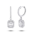 0.98ct 18k White Gold Diamond Baguette Earrings