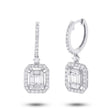 1.28ct 18k White Gold Diamond Baguette Earrings