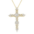 Diamond Cross Pendant Necklace 14k Yellow Gold (1.93ct)