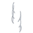 0.19ct 14k White Gold Diamond Ear Crawler Earrings