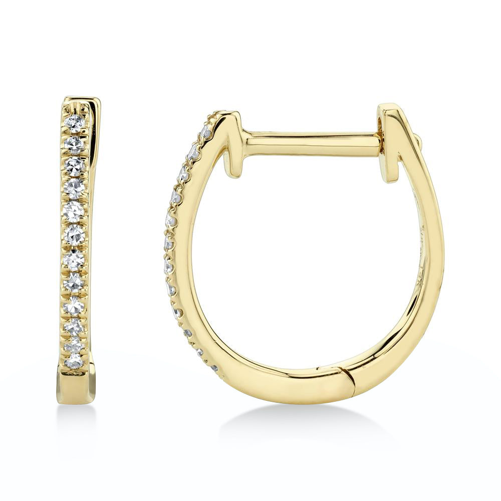 Diamond Huggie Earrings 14k Yellow Gold (0.08ct)