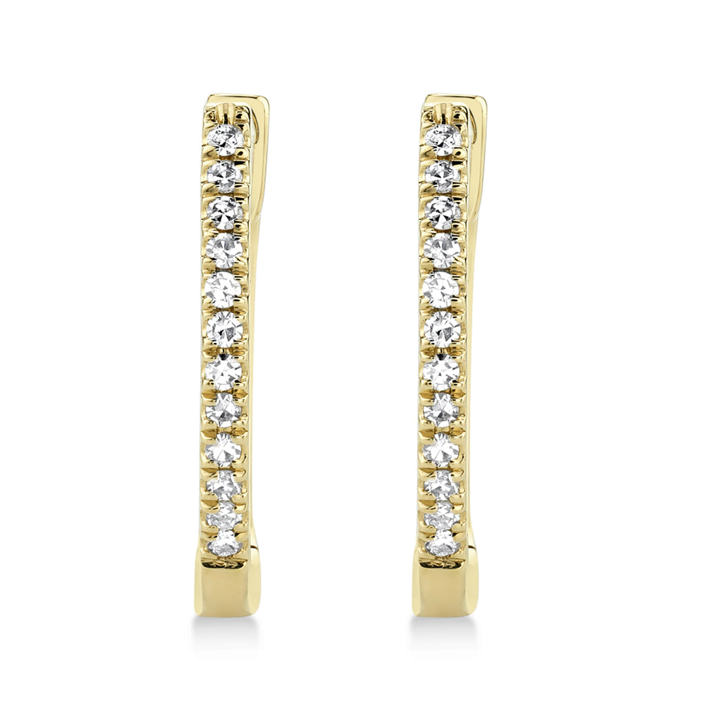 Diamond Huggie Earrings 14k Yellow Gold (0.08ct)