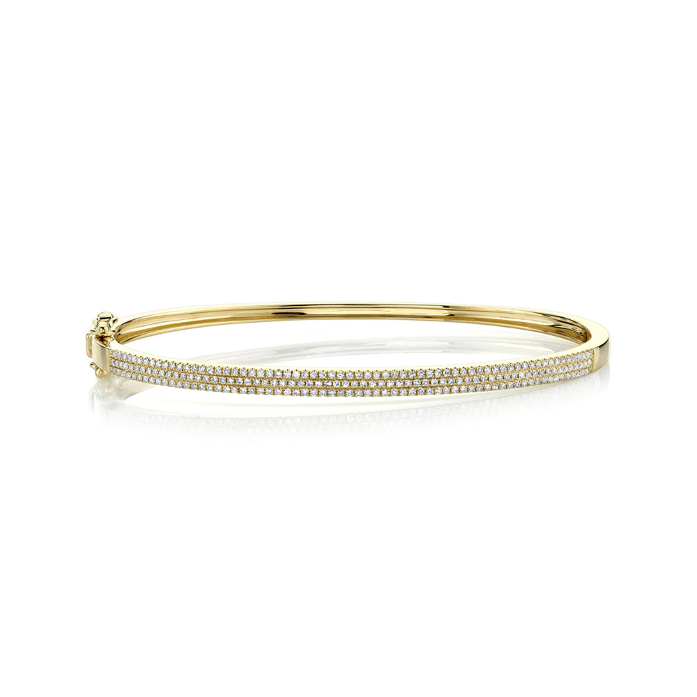 Diamond Pave Bangle Bracelet 14k Yellow Gold (0.52ct)