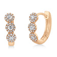 Diamond Halo Style Huggie Earrings 14k Rose Gold (0.37ct)