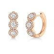 Diamond Halo Style Huggie Earrings 14k Rose Gold (1.10ct)