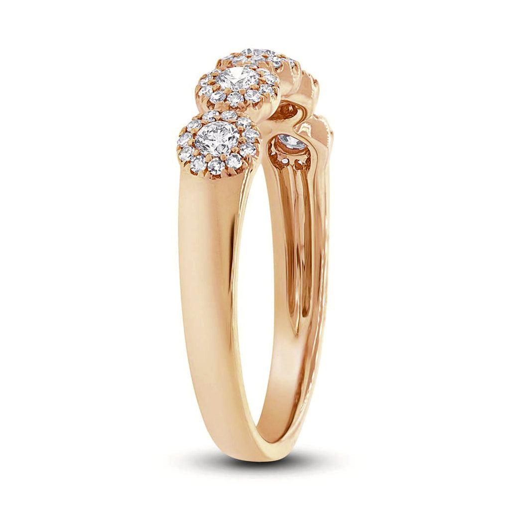 Diamond Halo Style Ring 14k Rose Gold (0.40ct)