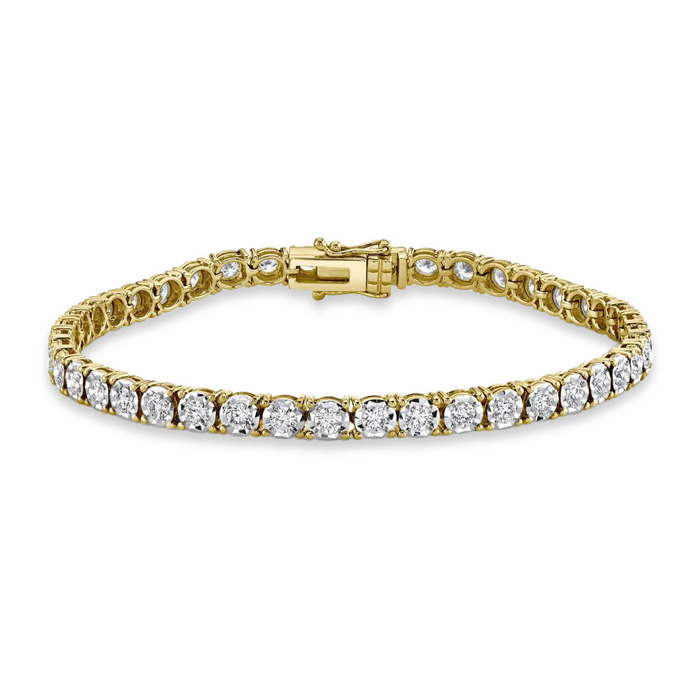 Diamond Tennis Bracelet 14k Yellow Gold (3.00ct)