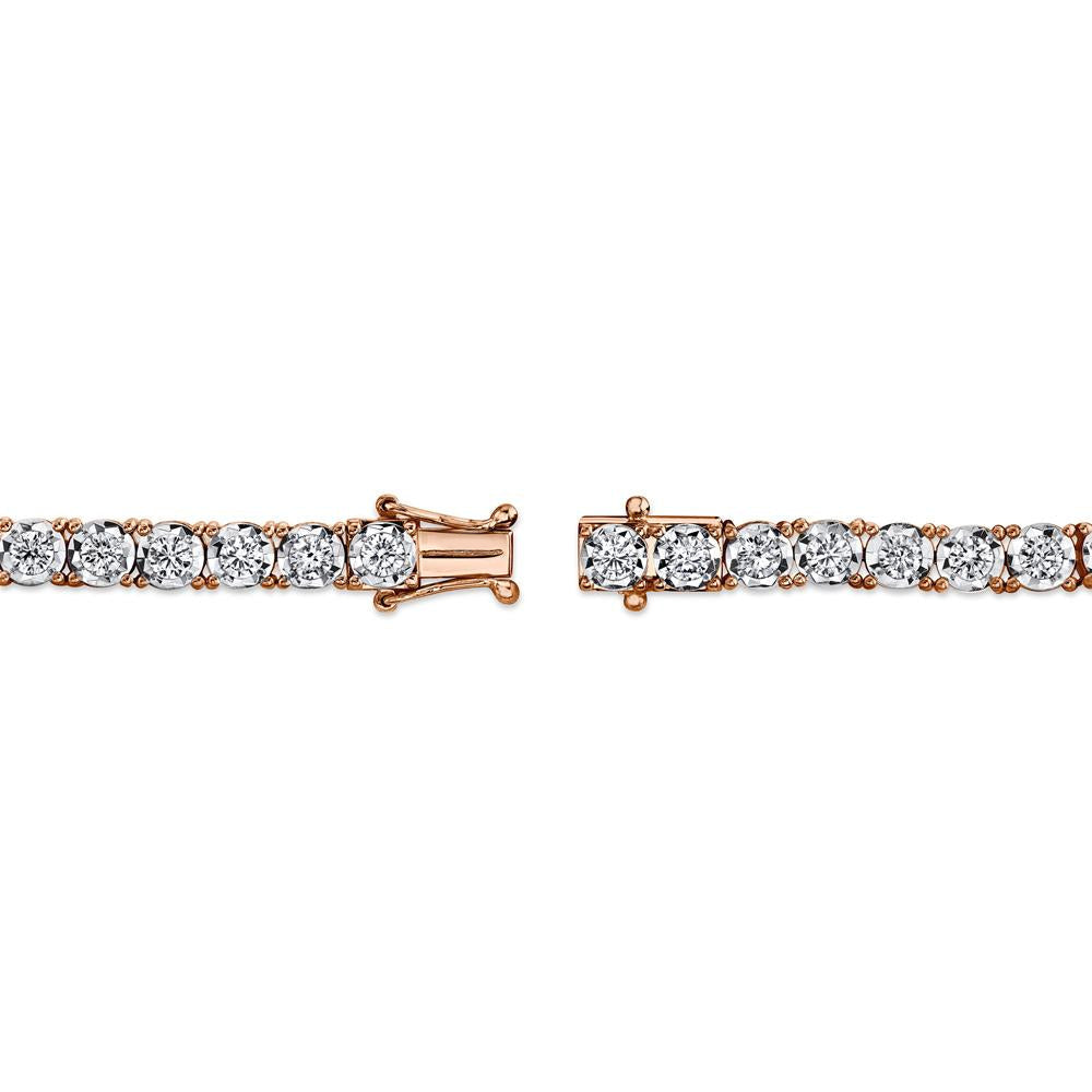 Diamond Tennis Bracelet 14k Rose Gold (3.00ct)