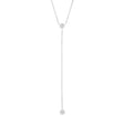 0.21ct 14k White Gold Diamond Lariat Necklace