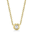 Diamond Bezel Solitare Necklace 14k Yellow Gold (0.05ct)