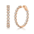 Diamond Halo Style Inside Out Hoop Earrings 14k Rose Gold (1.58ct)